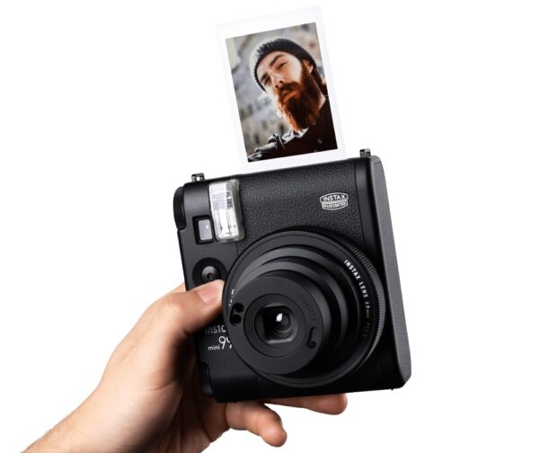 Instax Mini 99 color effect and brightness control dials.