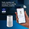 Controlling Philips AC1715 purifier via Air+ App on smartphone.